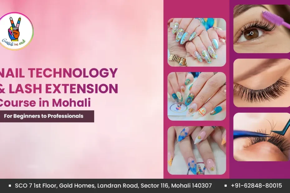 lash extension course- Graffiti on nails